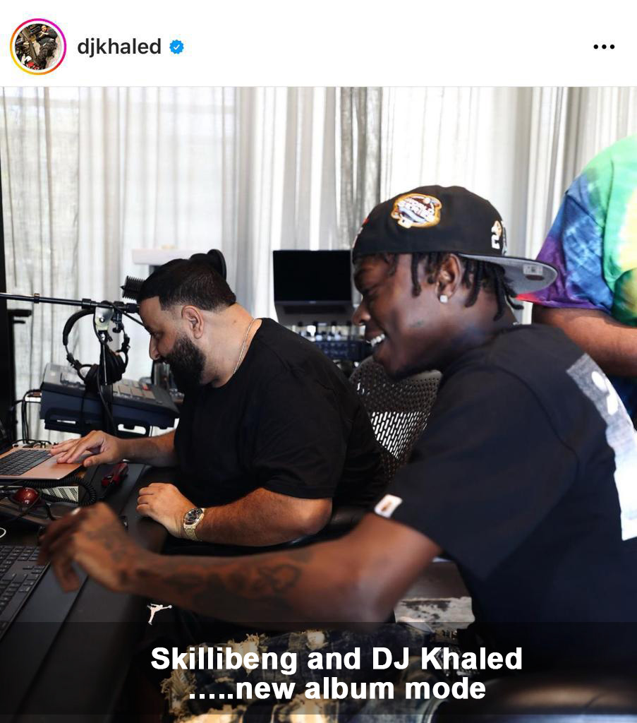 skillibeng and DJ Khaled…..new album mode