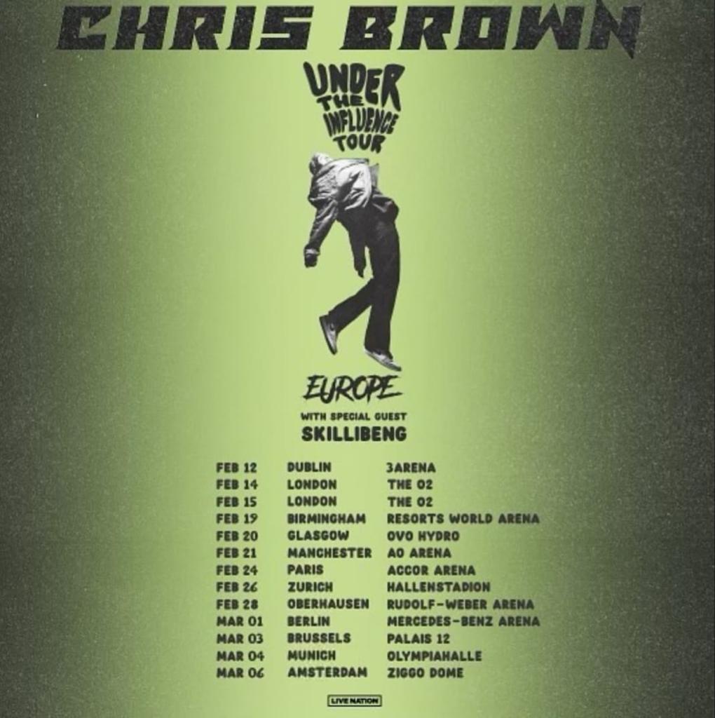 Skillibeng special guest at Chris Brown Under the Influence Tour